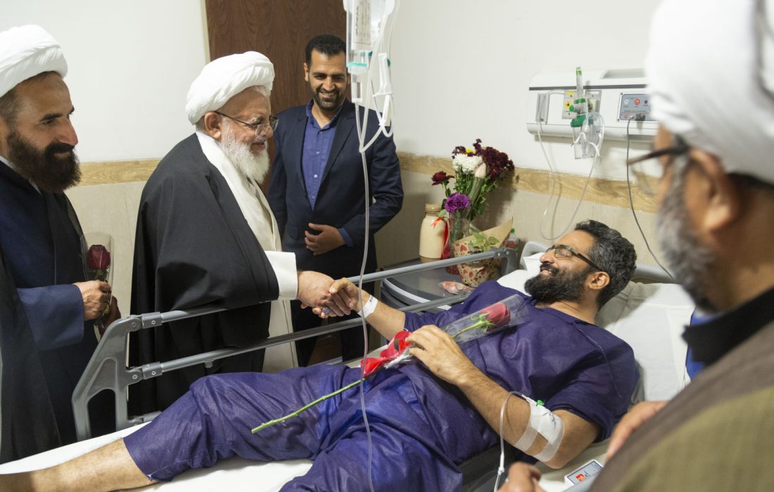 عیادت امام جمعه یزد از مجروحان حمله تروریستی راسک