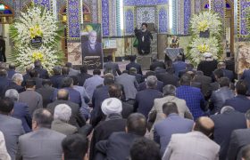 حضور آیت الله ناصری در مراسم ختم خادم الحسین مرحوم دهستانی