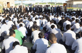 حضور آیت الله ناصری در دبیرستان شهید رمضانزاده