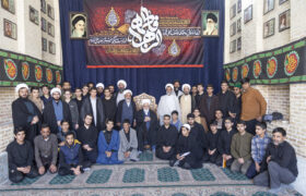 حضور آیت‌الله ناصری در جمع طلاب حافظ قرآن مدرسه علمیه علی‌بن‌موسی‌الرضا(ع) قم