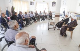 حضور آیت الله ناصری در  آسايشگاه جانبازان ضايعه نخاعی ثامن الائمه(ع)